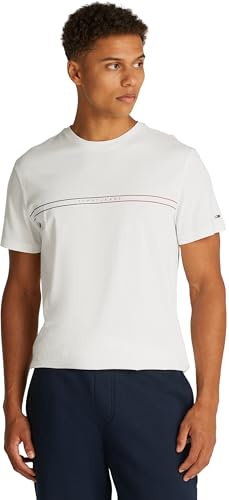Tommy Jeans Herren T-Shirt Kurzarm Slim Entry Graphic Tee aus Baumwolle