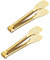 PNJB 3Pcs Kitchen Tongs, Non-Slip Stainless Steel, Sturdy Resistant, Resistant Handle Clip, Easy Clean Food, Metal BBQ Tongs, Tongs for Cooking, Cake, Salad,BBQ, Frying, Serving,12” Golden, (2PCS)