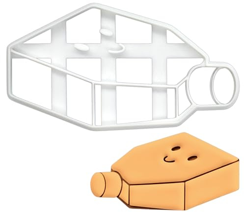 BAKERLOGY Niedliche Zellkulturflasche Ausstechform - Zellkultur Flasche Ausstecher, Detailliertes Keksausstecher, Ideal für Fondant, Keksteig, Ton