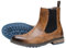 Harssidanzar Uomini Chelsea Boots,elegante e confortevole pelle Slip On Casual Dress Boots Slip-On Boots Scarpe per gli uomini KM304EU,Cammello,Dimensione 43