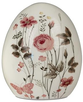 formano Ostern Dekoration Deko-Ei mit Licht Osterei 15cm mit Rosen u. LED Lieferumfang 1 Stück