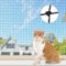 Aystkniet Filet de Protection pour Chat Balcon sans Percer, 2×3M / 4×3M / 6×3M / 8×3M - Filet Chat Balcon Renforcé avec Crochets Adhésifs, Silicone & Crochets