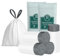 Bin Bags 20L Drawstring Bin Liners 48 Counts White Small Waste Trash Bags Strong, Thicker, Leakproof for Bathroom, Office, Bedroom Fit 15-20 Liter Pedal Bin