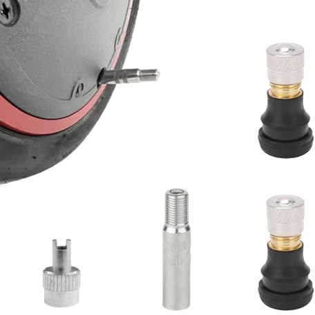 2 Stück Tubeless Ventil,Tubeless Ventile,Extenderventil,Roller Zubehör mit Ninebot Max G30,g30d,E Scooter Ventilverlängerungs Adapter,Tubeless Ventile Hoverboard für Xiaomi M365,Pro2,Egway,Essential