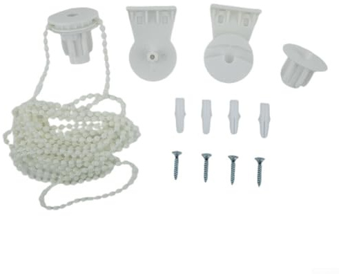 Standard-Rollo-Set, 25 mm Halterungen und Perlenkette zur individuellen Anpassung