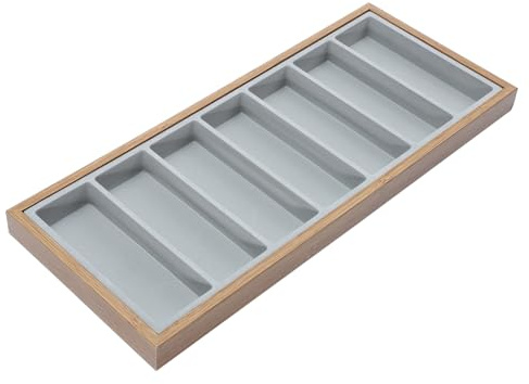 LIFKOME Présentoir Compartiments Motif Fleur de Hêtre avec Intérieur Tissu Organisateur et Support de Soleil pour Au Détail et