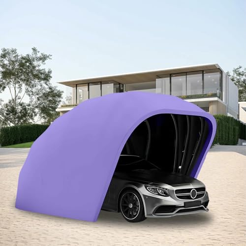 Abri Durable Semi-Automatique, Abri D'auto en Acier Inoxydable, Auvent De Voiture Rétractable Pliable, Garage Pliant Mobile, Abri D'auto Résistant À Tous Les Temps, Abri Durable