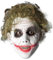 BATMAN Dark Knight Kostüm-Zubehör, Joker-Schaumstoffmaske und Perücke für Herren