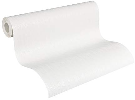 A.S. Création überstreichbare Vliestapete Meistervlies Tapete 10,05 m x 0,53 m weiß Made in Germany 570215 5702-15
