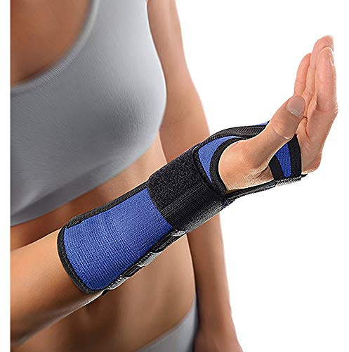 Bort Handgelenkstütze mit Alu-Schiene - Links,Blau, XL