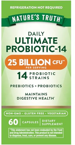 Nature's Truth Probiotics for Men and Women | 25 Billion CFU | 60 Capsules