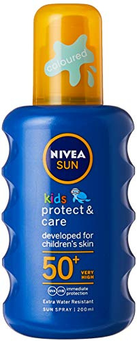 NIVEA SUN Sonnenspray für Kinder, Lichtschutzfaktor 50+, 200 ml Sprühflasche, Kids Schutz & Pflege