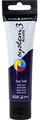 Daler-Rowney System3 Acrylic Paint, Plastic Tube, 2oz - 59 ml, Deep Violet