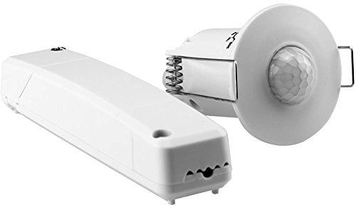Grothe 94506 Surface-Mounted Ceiling PIR Motion Sensor 360° Relay White IP20