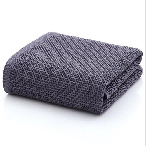 Algodón suave panal toalla de baño absorbente transpirable y de secado rápido toalla de baño de algodón de 70 * 140 cm (gris, azul, rojo, blanco y amarillo)