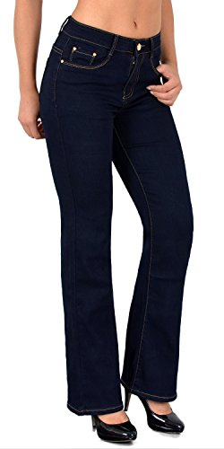 ESRA Bootcut Jeans Damen High Waist Wide Leg Jeans Damen Stretch