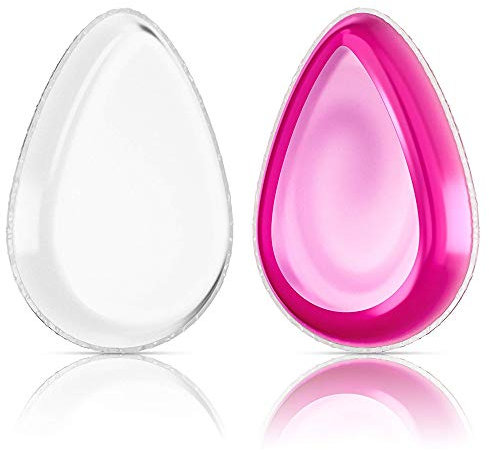 TEEROVA 2 Pack Silicone Makeup Sponge Professional Cosmetic Blender Sponge Applicator for Foundation, Powder, Concealer, Blush, Highlighters
