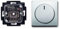 BUSCH-JÄGER, LED-Drehdimmer (LED Dimmer) 6523 U-102 (6523U 102) 6523U102 mit Zentralscheibe 6540-866-102 in PUR Edelstahl