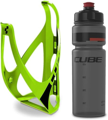 Cube HPP Cage - Matt Sand & Flow Bottle - Sand, 750ml / Pair Kit Set Hydration Hydrate Drinking Drink Water Bidon Vessel Flask Holder Mount Bracket Bicycle Cycling Cycle Bike Accessories