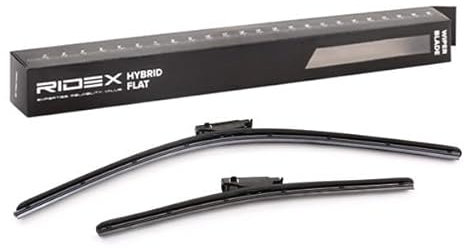 RIDEX Scheibenwischer Set Wischerblätter Set mit Spoiler Frontscheibenwischer Vorne Wischblattausführung: Flachbalkenwischblatt, Rahmenlos Länge 1: 600mm Länge 2: 400mm 298W0049