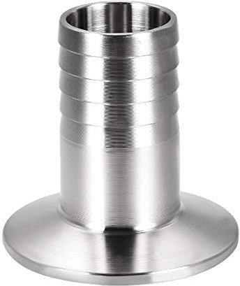 sourcing map Clamp Hose Adapter 1.988 Inch Flange to 1 Inch Hose Barb Fitting