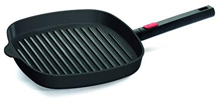Woll Diamond XR Logic Induktion Steakpfanne Mit Rillen 28x28cm Durchmesser Und 5cm Hoch Bratpfanne Mit Abnehmbaren Griff Und Antihaftversiegelung