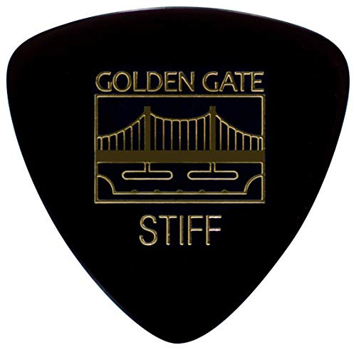 Golden Gate MP-303 Deluxe Flat Pick - Large Triangle - Black - Stiff