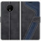 MOBESV Hülle für OnePlus 7T Handyhülle, Lederhülle mit Kartenfach, Klapphülle mit Ständer, Flip Case Handytasche Schutzhülle, Modisch Schwarz