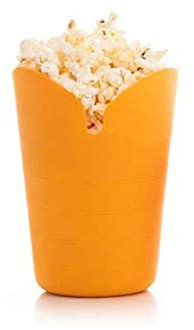 JHNEA Palomitero microondas Silicona Recipiente para Hacer Palomitas en el microondas Bowl para Hacer Palomitas microondas popup, Compre uno y llévese Otro Gratis,Yellow