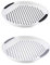 Homeshopa Set of 2 Anti-Slip Round Serving Trays, Non-Slip Top Bottom Plastic Dinner Drinks Tray with High Grip Rubber Surface, Easy Grip Handles, Food & Tea Serving Platters 40x4 CM (Grey & Black)