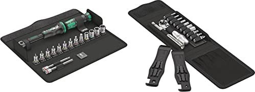 Wera Bicycle Set Torque 1 Click-Torque adjustable wrench set, 1/4 square drive, 2.5-25Nm, 16pc, 05004180001 & 05004170001 Bicycle Set 1, ratchet set, bicycle, 14 pieces, Black