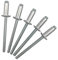 Marcopol Lot de 1000 rivets aveugles 4,0 x 10 mm à tête bombée type ouvert DIN 7337 en aluminium et mandrin en acier rivets pop (1000, 4,0 x 10 mm), Argenté.