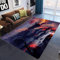 LHGBGBLN 3D Wohnzimmer Teppich Vulkan Rosa Pflanzenkorridor Schlafzimmer Anti-Rutsch-Matte Kind Krabbeln Bodenmatte Bereich Teppich Wohnkultur