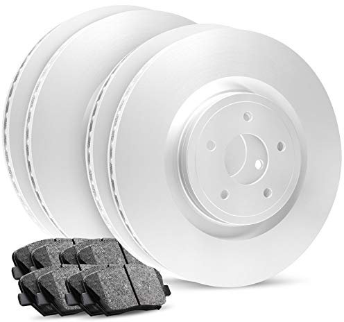R1 Concepts Front Rear Brakes and Rotors Kit |Front Rear Brake Pads| Brake Rotors and Pads| Ceramic Brake Pads and Rotors |Hardware Kit|fits 2018-2021 Ford Transit Connect