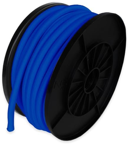 TECPLAST Sandow élastique Bleu 25 mètres 9SW - Qualité Pro - Tendeur pour bâche de diamètre 9 mm