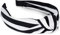 styleBREAKER Damen Haarreif mit Streifen Muster und Knoten im Retro Style, Vintage Look, Haarband, Headband 04027016, Farbe:Schwarz-Weiß