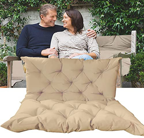 SRHWBF Rot Auflage für Hollywoodschaukel Gartenschaukel Sitzkissen Rückenkissen Sitzpolster Polster Kissen Bankkissen (Beige Yellow 59x39x4in)