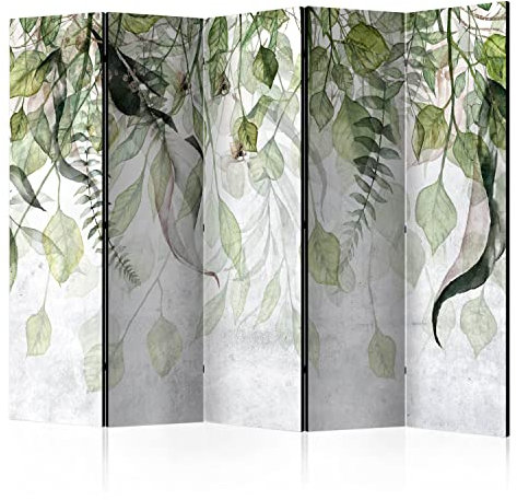 murando Akusticher Raumteiler Natur Foto Paravent 225x172 cm beidseitig auf Vlies-Leinwand bedruckt Akustikschaum Trennwand Spanische Wand Sichtschutz Home Office Botanik Efeu Pflanzen b-C-0873-z-c