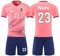 HDSD Maillot de Foot Enfant Personnalisé Maillot Football Adulte Personnalisable Personnalisez le logo de votre équipe de numéro de nom Rose