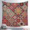 EHOMERY Wandteppichhalter Wandtuch Orient Rot Boho-Mandala Wandteppich Quote Wanddekoration Kinder Wandbehang Deko Wandschmuck Groß Schlafzimmer Wohnzimmer Wanddekoration 130X150Cm