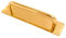 VIBE 19mm Pull Handle on Plate Plain 300x19mm (375x75mm Plate) on Polished Brass Sliding Door Heavy Duty Pull Push Door Handle on Polished Brass for Internal Doors