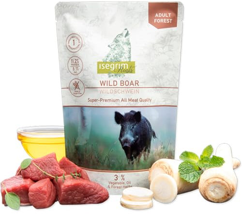 Isegrim Roots Nassfutter für Hunde, 410 g (Schweinefleisch)