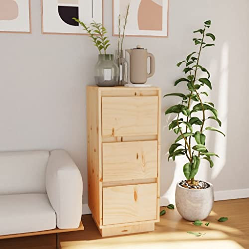 WIFESE Sideboard 32x34x75 cm Kommode mit Schubladen Sideboard Wohnzimmerschrank Sideboard KüChe Sideboard Holz Industrial MöBel Sideboard Schlafzimmer Kommode Sonoma Eiche Massivholz Kiefer