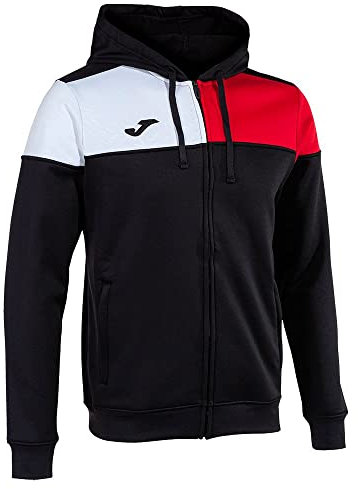 Joma Herren Mit Mann Crew V Kapuzenjacke, Schwarz, Rot, Weiß, XL EU