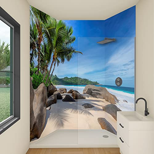 yourplate Duschrückwände mit individueller Größe (3 Rückwände – Premium Nano Matt – so101) – Duschrückwand Alu mit Feuchtigkeitsschutz – Rückwand Dusche zur einfachen Montage