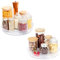 Abdeck 2 Stück Drehteller Organizer Küche (27cm + 27cm) Lazy Susan Drehteller Kühlschrank Organizer, Gewürzregal Drehbar für Öl Salz Gewürze Gewürzflaschen, Transparent Drehtablett Rund