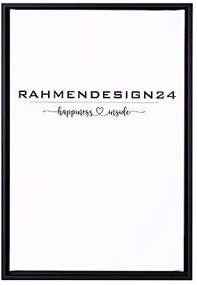 Rahmendesign24 Schattenfugenrahmen Oslo für Keilrahmenbilder und Leinwände 60x70 Schwarz (matt) Schattenfuge