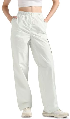 Calvin Klein Damen Hose Pant Cargo, Beige (Icicle), L