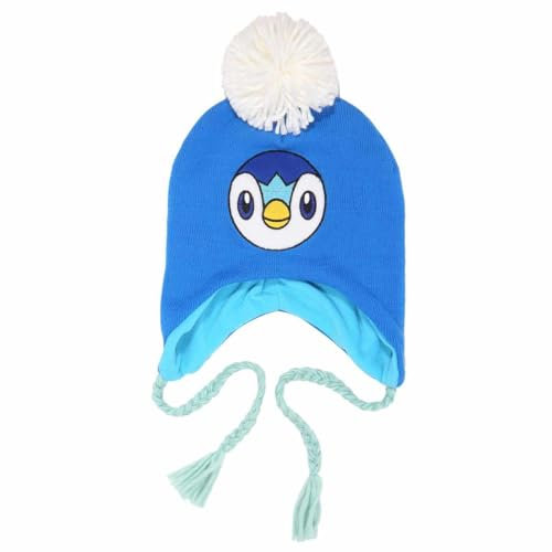 Pokemon Piplup Trappermütze, Blau, Einheitsgröße