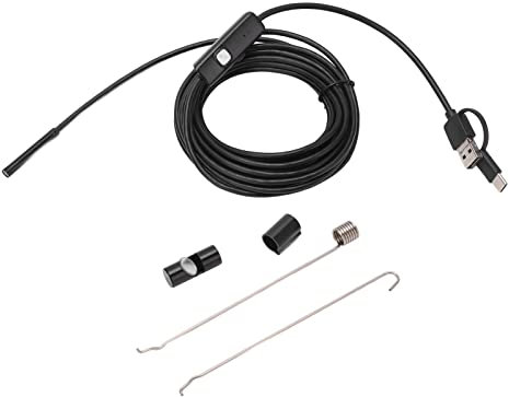 Endoskopkamera 5,5 Mm / 0,22 Zoll 3-in-1-USB-Endoskopkamera IP67 Wasserdichtes Inspektionsendoskop für Inspektionswartung (2M)